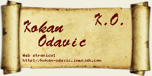 Kokan Odavić vizit kartica